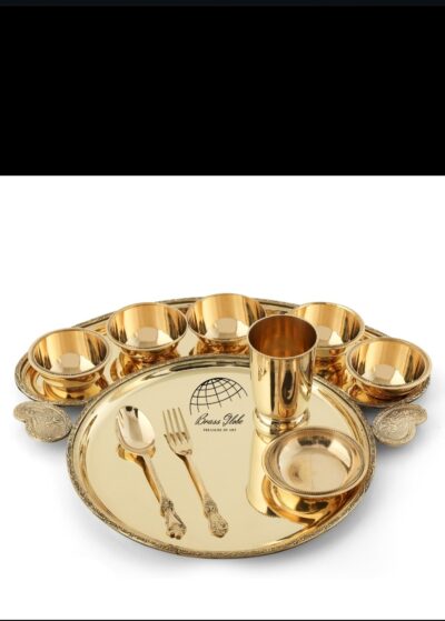 Maharaja Brass Thali Set – Royal Traditional Dining Experience