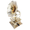 Vintage Mini Gramophone Decorative Showpiece in Antique Finish for Home & Office Décor