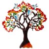 Vibrant Aluminium "Tree of Life" Wall Decor with Birds (20-Inch)