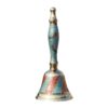 Handcrafted Blue Meenakari Brass Puja Bell – Decorative Aarti Ghanti (7 Inch)